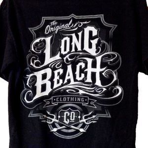 Long beach clothing co t shirt Mens Original Oil can design  size medium black